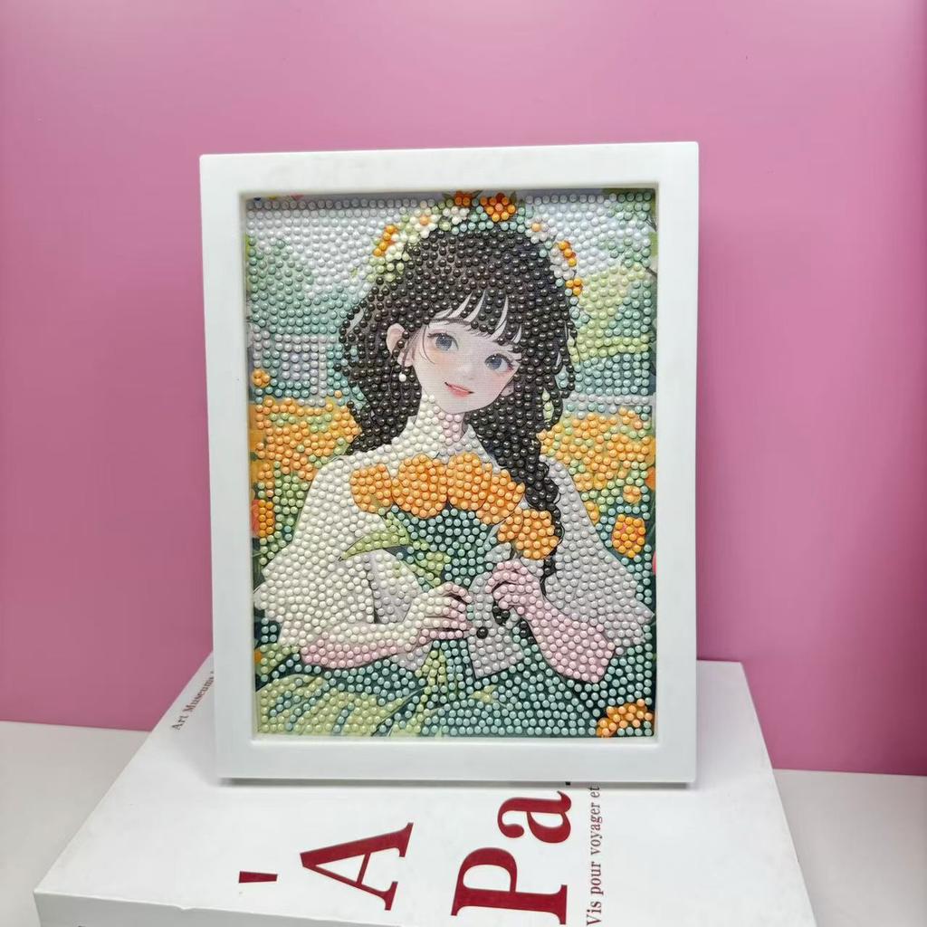 Children'S Diamond Painting Framed Handmade Diy Material Bag Sanrio Diamond Paste Painting Concentration Toy