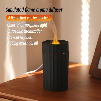 Flame Aromatherapy Air Humidifier Usb Car Air Freshener Mini Essential Oil Aroma Diffuser Ultrasonic Fragrance Mist Maker Fogger