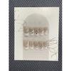 HANDMADE Artificial Nail French Cat's Eye Diamond Necklace Phototherapy Nails Fake Nails Reusable and Removable Nails
