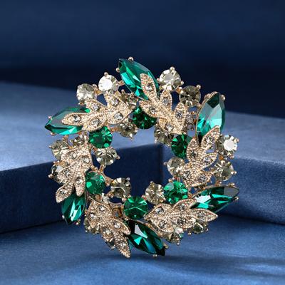 High-End Brooch Brooch Jewelry Rhinestone Crystal Bauhinia Women'S Suit Coat Retro Brooch