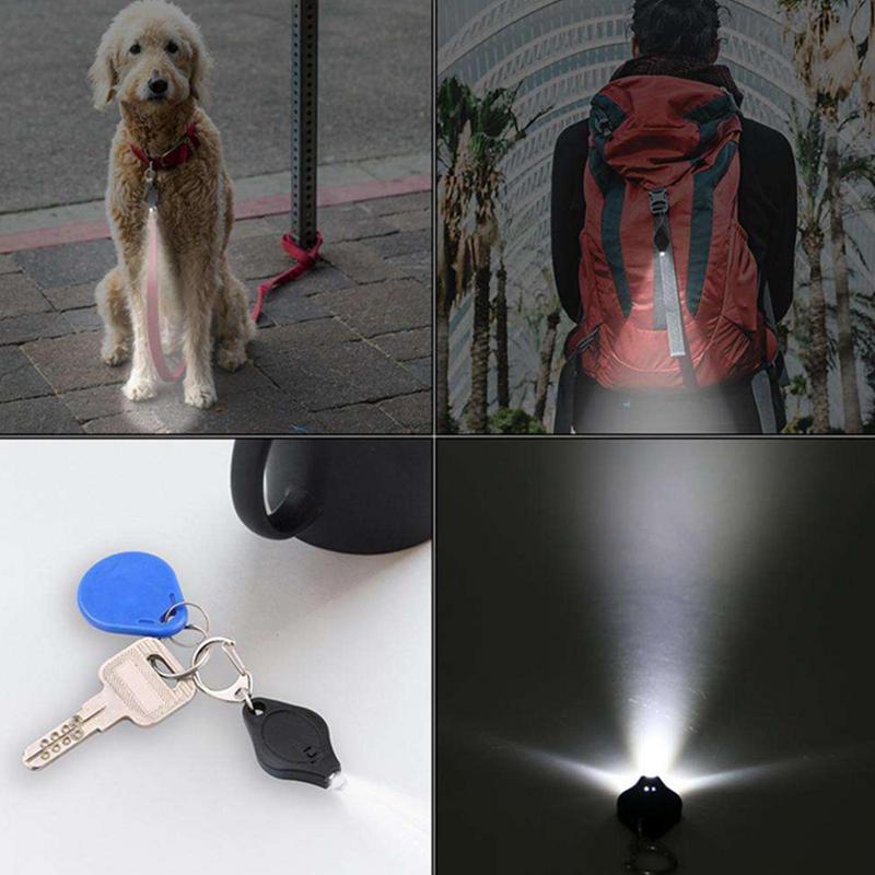 Mini LED Working Light Portable Pocket Flashlight USB Key Lamp With Duals Function Switchs Squeeze Button Keychain Flashlight