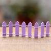2 Pcs Mini Wood Fence Micro Landscape Ornaments 4x1.2 Inch Miniature Fairy Garden Picket Fence Figurine for Dollhouse Home Garden Plant Pot DIY Crafts