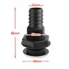 Practical 20 mm Hose Through-hull Hose Connector Black Plastic Thru Hull Fitting Pump Plumbing Fitting for Boat Yacht Drainage