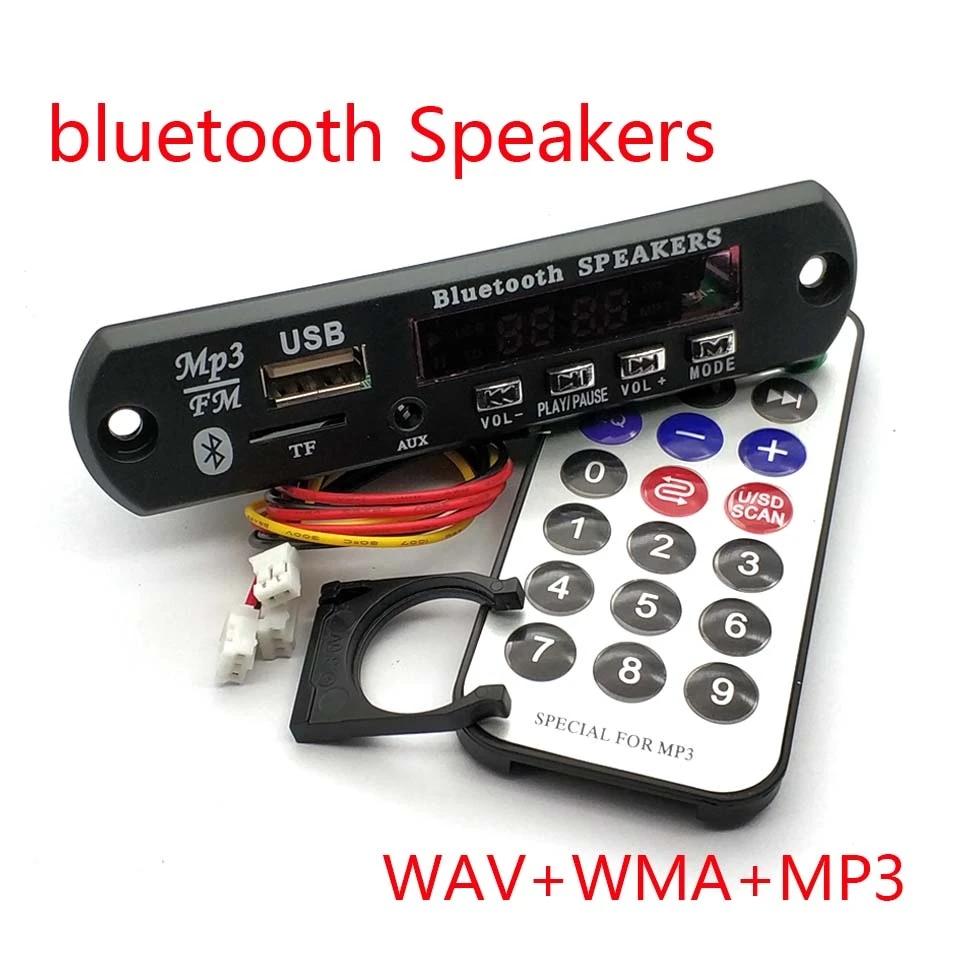 

DC12V Bluetooth-приемник Автомобильный комплект MP3-плеер Плата декодера FM-радио TF USB 3,5 мм AUX Аудио для iPhone XS WAV WMA MP3 чёрный