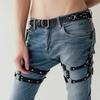 Man Leather Leg Harness Adjustable Fetish Gay Clothing Sexual Body Bdsm Bondage Cage Harness Belts Slave Rave Costumes for Sex