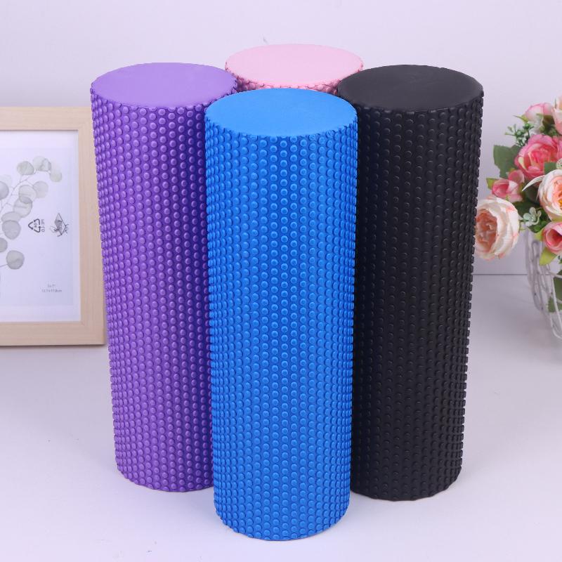 Yoga Roller Round Eva Foam Cylinder Roller For Pilates Exercise Enhanced Home Workouts Diameter 10Cm Length 30Cm