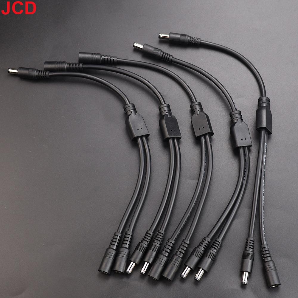 10A 18awg 19V 24V 12V 2 Way DC 1 Male to 2 Male Female Splitter Connector Power Supply Adapter Extension Cable 5.5x2.1mm Plug m