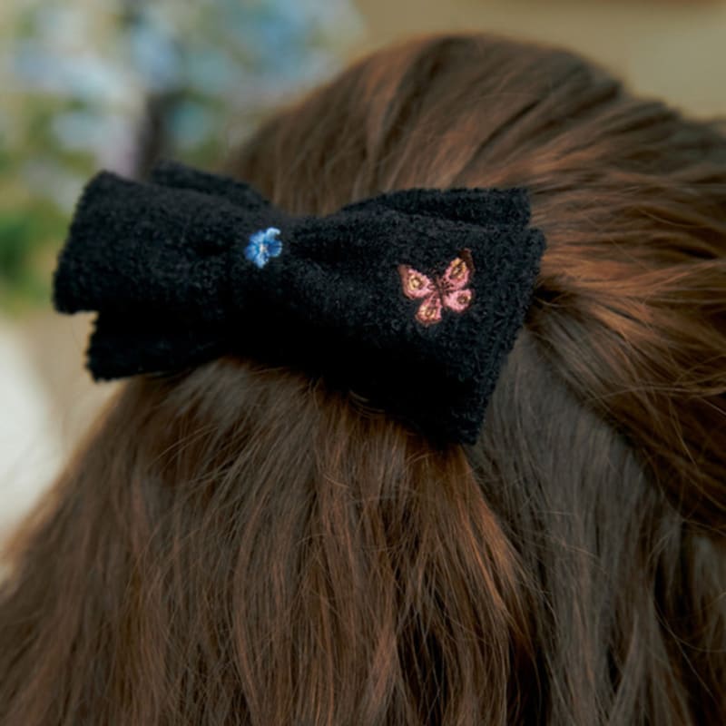 

SOCKS APPEAL NAT double ribbon hair pin butterfly black