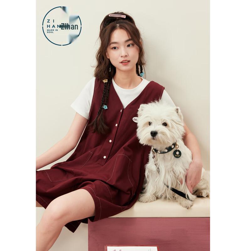 ZIHAN Women s V-Neck Sleeveless Short Jumpsuit S