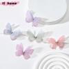 50Pcs 3D Organza Fabric Butterfly Appliques Double-layer Gauze Chiffon Butterfly Embroidered Patches Handmade