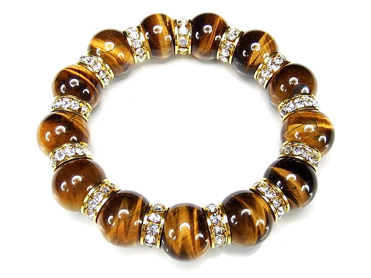 

[Stone Town] AAA Tiger Eye 16mm Bracelet, Natural Stone, Extra Large, Impressive, Luxury, Luxurious Rondelle Prayer Beads