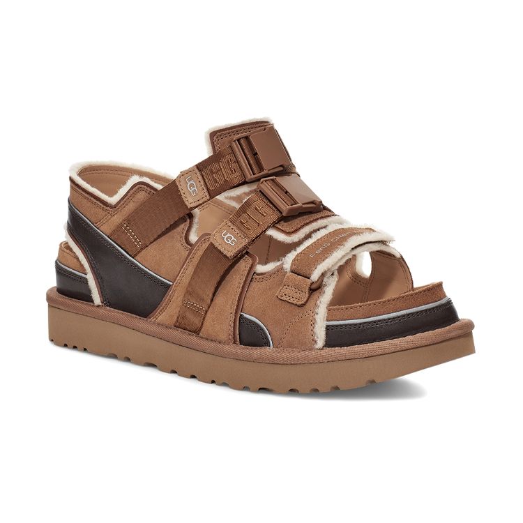 Feng Chen Wang X UGG Sandal One Strap Buckle Open Toe Fashion Slide Women Sandals Chestnut-Brown 1125206-CHE