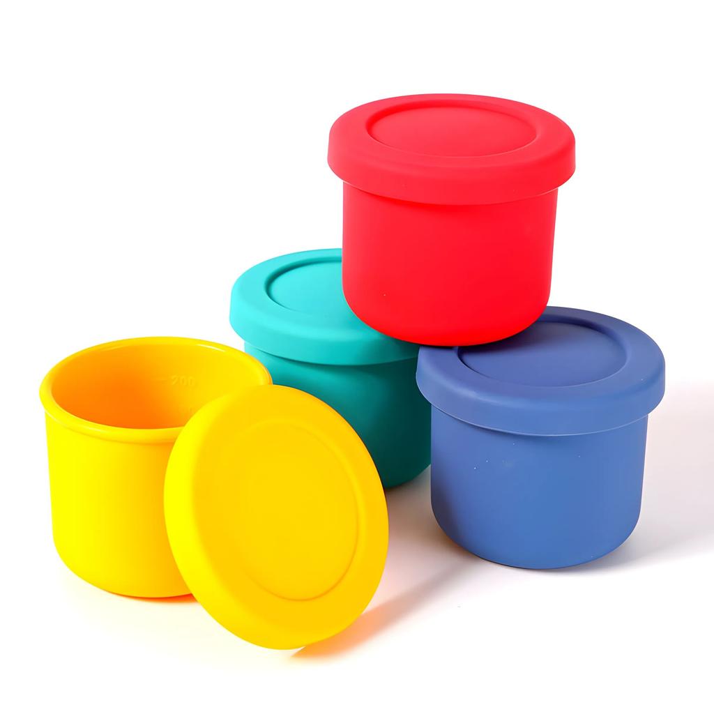 Portable Bento Box Food Grade Microwave Silicone Lunch Box Home Refrigerator Silicone Cooler