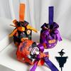 Handheld Halloween Treat Bags Pumpkin Pattern Design Halloween Gift Handbag  Cookies Candy