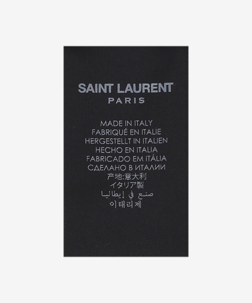 SAINT LAURENT Logo Patch Knit Scarf - Black / 7991463Yr611000