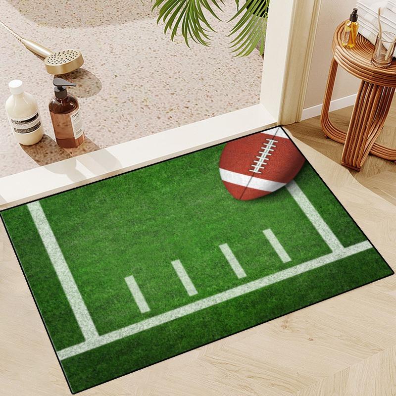 Tapis NFL sur le thème du Super Bowl Tapis de sol antidérapants lavables en machine pour les entrées et la décoration de vacances Célébrez l'esprit du football