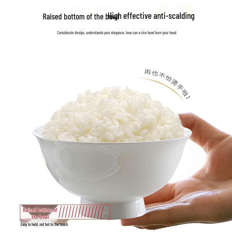 4.75-inch Pure White Bone China High-Foot Bowls (Set of 10)