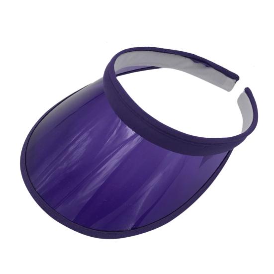 

Летняя ПВХ шляпа Солнцезащитный козырек Спорт на открытом воздухе Путешествия Защита от УФ-лучей Дышащая кепка фиолетовый