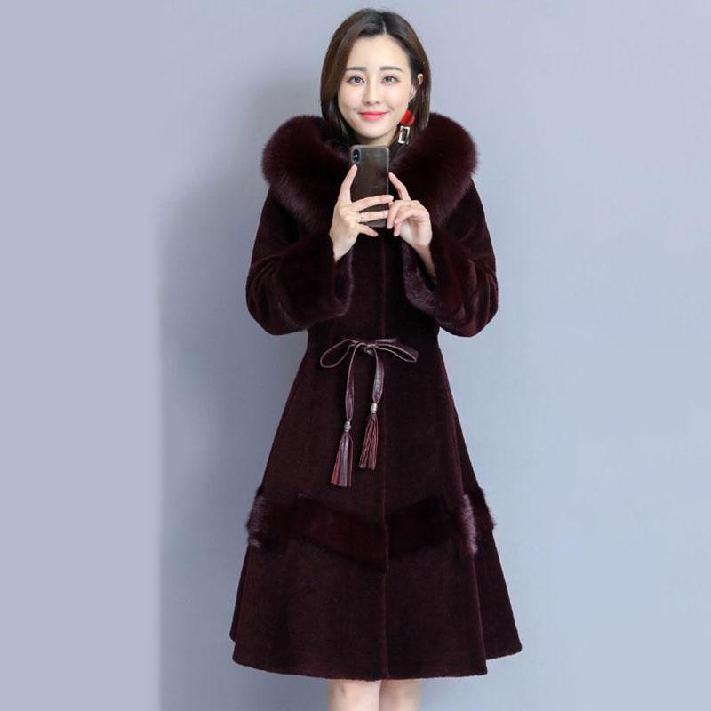 Long Sleeve Warmth Windbreaker Large Size Woolen Coat Spring and Autumn Large Size Woman's Clothing