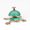 Messing Frosch Schreibtischklingel mit Grünspan Patina Gegensprechklingel Rezeption Klingel Tischplatte Büro Klingel Geburtstags Jubiläums Weihnachtsgeschenk