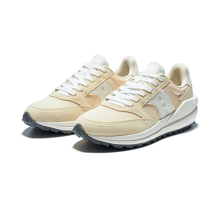 Saucony Jazz Renew Comfortable Versatile Retro Mesh Nylon Slip-Resistant Durable Low-Top Casual Running Shoes Unisex sneaker Yellow White S79040-10