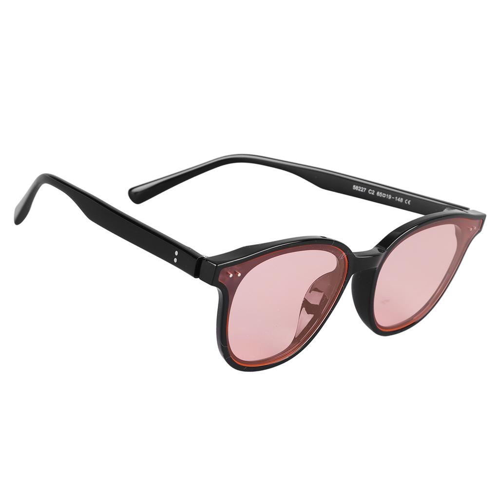 Women Sunglasses Stylish Lightweight Lady UV Protection Glasses for Outdoor Travel Black Frame Pink