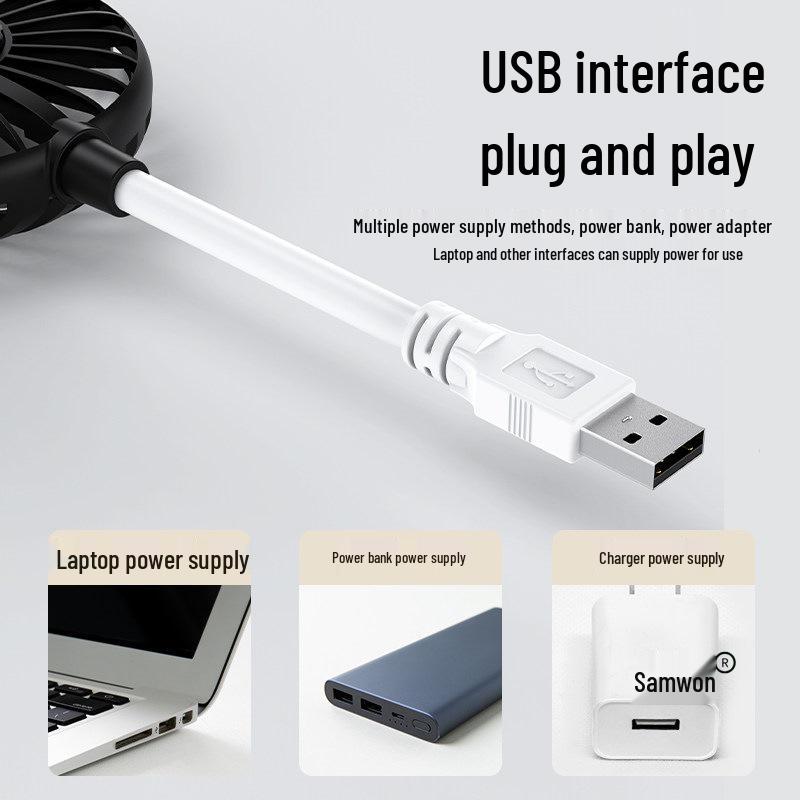 Portable USB Handheld Fan: Silent, Mini, and Power Bank-Compatible for Office, Dorm, and Outdoor Use
