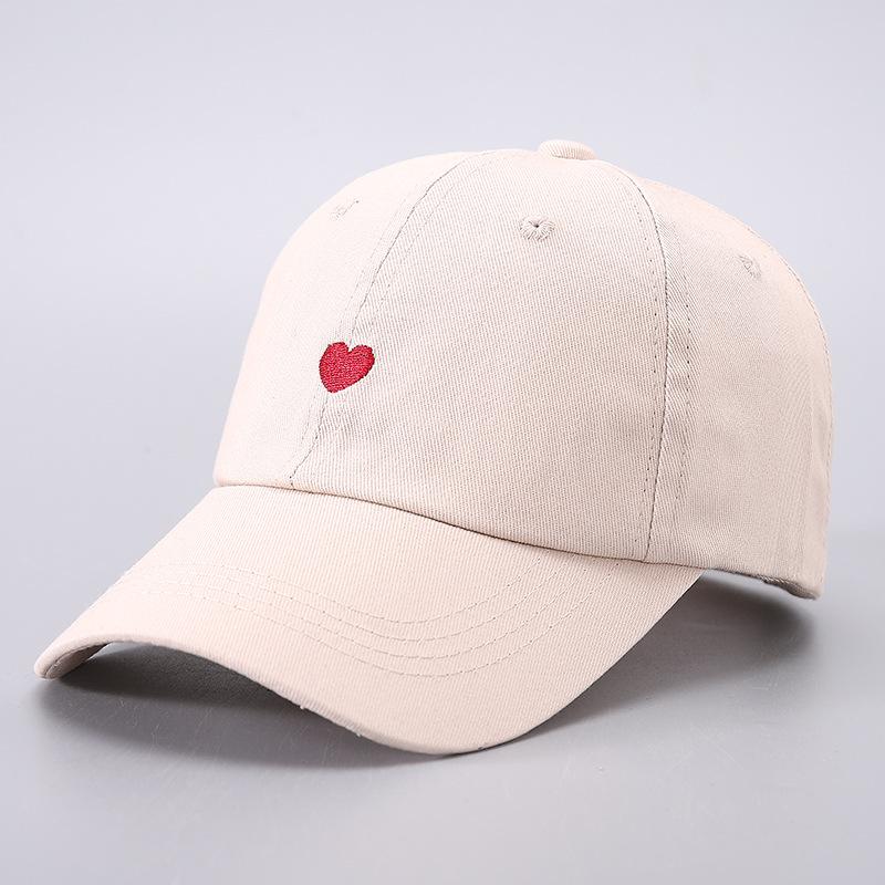 Fashionable and Versatile Embroidered Small Heart Hollow Top Baseball Cap Simple and Fresh Outdoor Casual Duckbill Cap