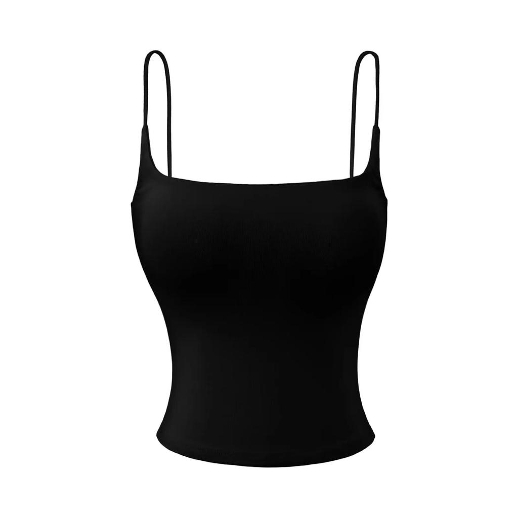 Women's Summer Fashionable Bandeau Camisole: Chest Pads, Open Back, Sexy Tank Top for Inner or Outer Wear
