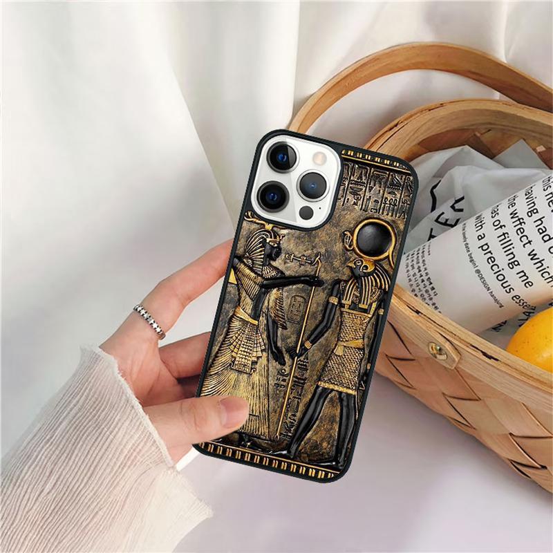 Sacred Eye of Horus Egypt Fresco Phone Case For iPhone 17 Air 16 15 14 11 12 13 Pro  MAX Plus coque Cover Shell