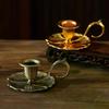 Retro Metal Taper Candle Holder European Retro Handheld Small Candlestick Crafts Bronze Table Candle Holder Home Decor