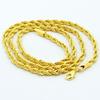 5Mm Twist Rope Twist Necklace, 24k Real Gold Plated Necklace 2026