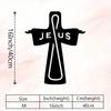 Modern Metal Cross Wall Art Sculpture Vintage Jesus Figure Christian Home Church Easter Gift Indoor Decor