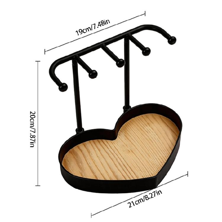 Handcrafted Jewelry Display Stand Heart Shape Bracelet Storage Holder Fashion Jewelry Rack Perfect for Stylish Storage