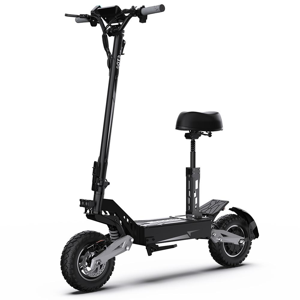 OOTD T10 Elektrická skládací koloběžka, 11 palců, 900W motor, Městská koloběžka, 48V 13,5Ah, Maximální dojezd 45 km, Maximální nosnost 120 kg, Černá
