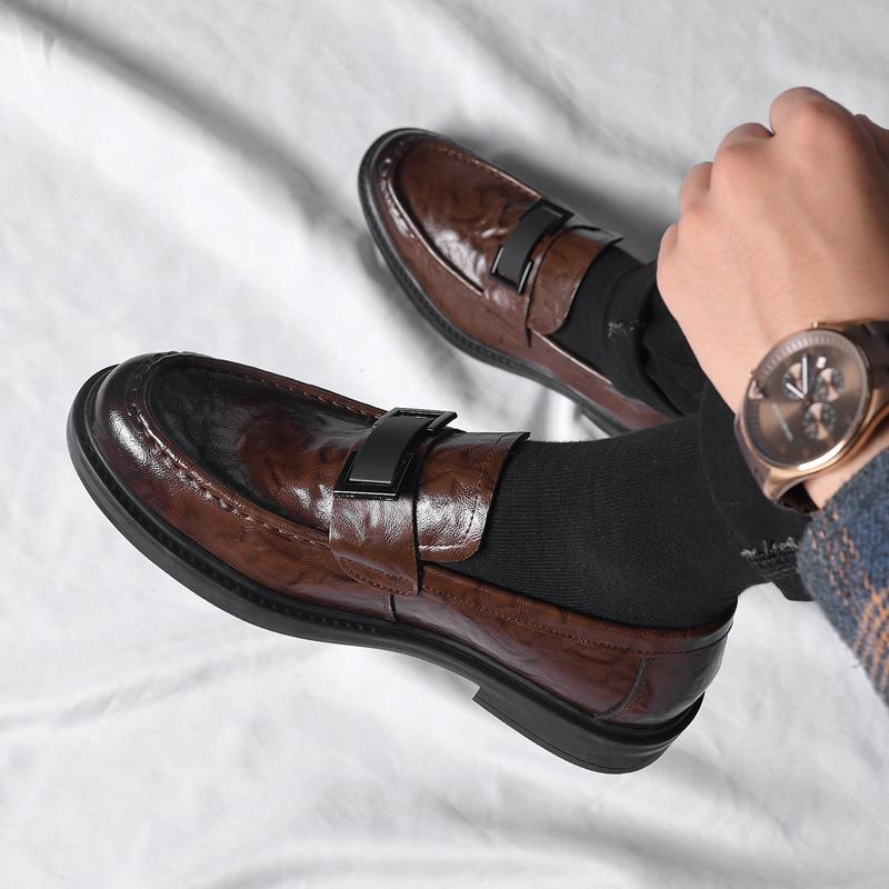 Móda Vysoká Kvalita Nové Platformové Mokasíny Pánské Pravá Kůže Ležérní Boty Mokasíny Pohodlné Pánské Business Pánské Protiskluzové Prodyšné Boty