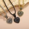 YYN European American Niche Gold-Plated Heart Zircon Hip-Hop Rope Chain Sweater Necklace for Women