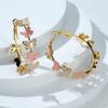 Trendy Butterfly Hoop Earrings Oil Dripping Geometry Metal Round Circle Earrings Multi-Colored Simple Statement Jewelry Women