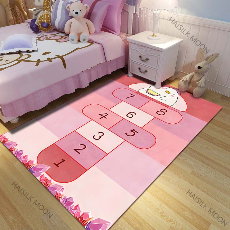 1 Stück Cartoon Hüpfspiel Spielteppich für Wohnzimmer Schlafzimmer Sofa Fußmatte Heimdekor Rutschfeste Bodenmatte Große Größe Luxusgeschenke