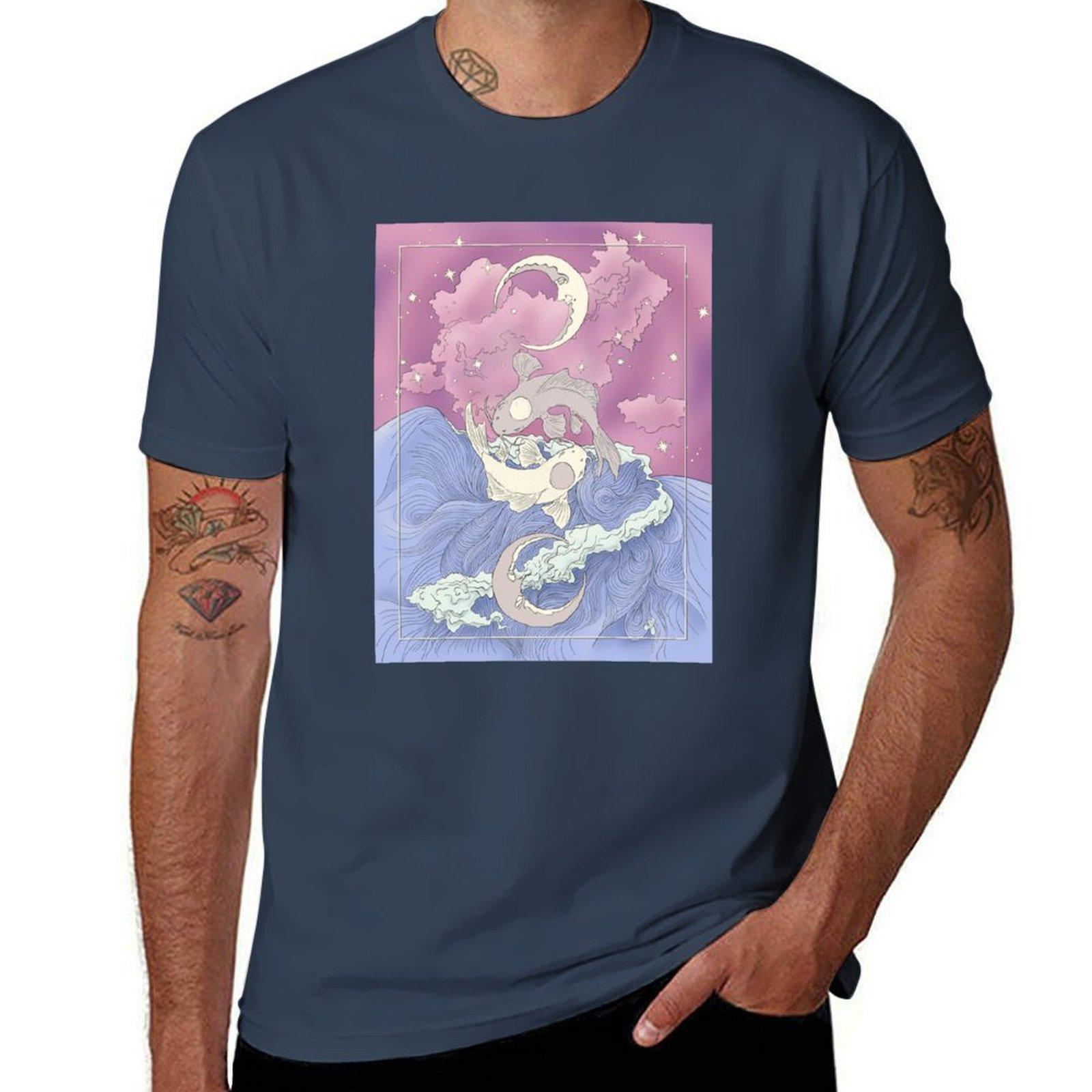 Tui And La Moon And Ocean Spirits Art Nouveau Tshirt Graphic Print Short Sleeve Tshirt S
