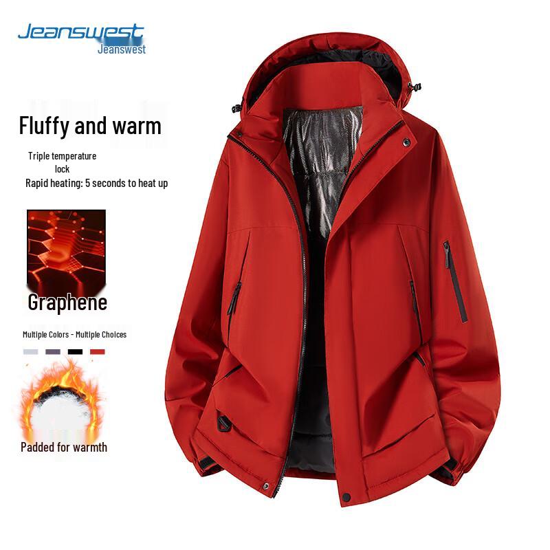 JEANSWEST Men's Hooded Winter Padded Jacket