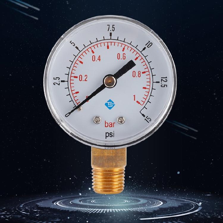 Mini Low Pressure Gauge For Fuel Air Oil Or Water 0-15psi/0-1bar BSPT Manometer