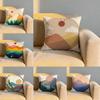 Classic Sunrise Cartoon Cushion Cover Soft Reversible  Durable Pillow Cover  MultiScene Use for Home  Car Daily Comfort