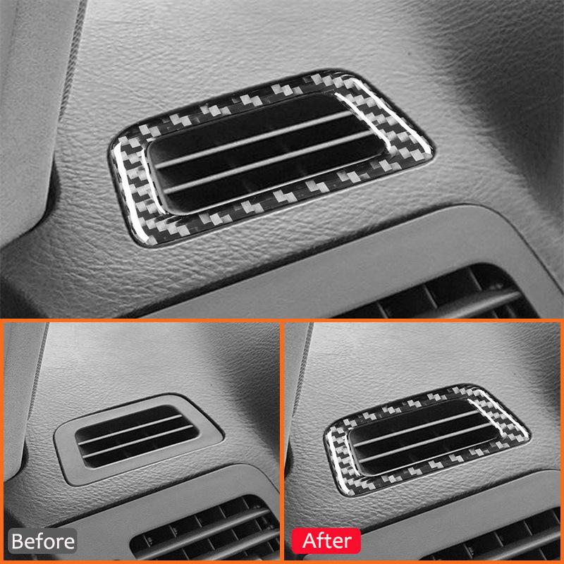 Carbon Fiber Car Trument Panel Left Right Air Outlet Vent Frame Interior Decoration Sticker For LEXUS RX300 RX350 2004-2009