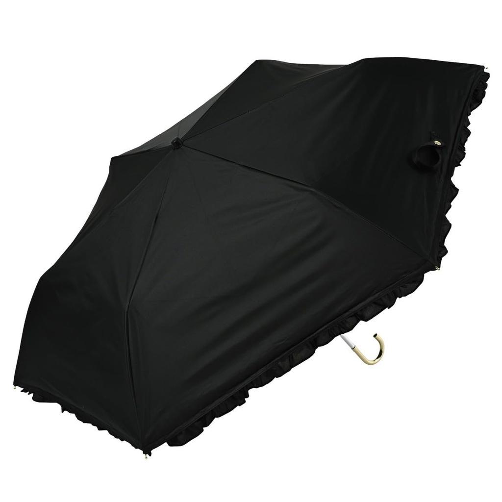 Nifty Colors Folding Mellow Frill Mini 2454BK Umbrella, Light-Blocking