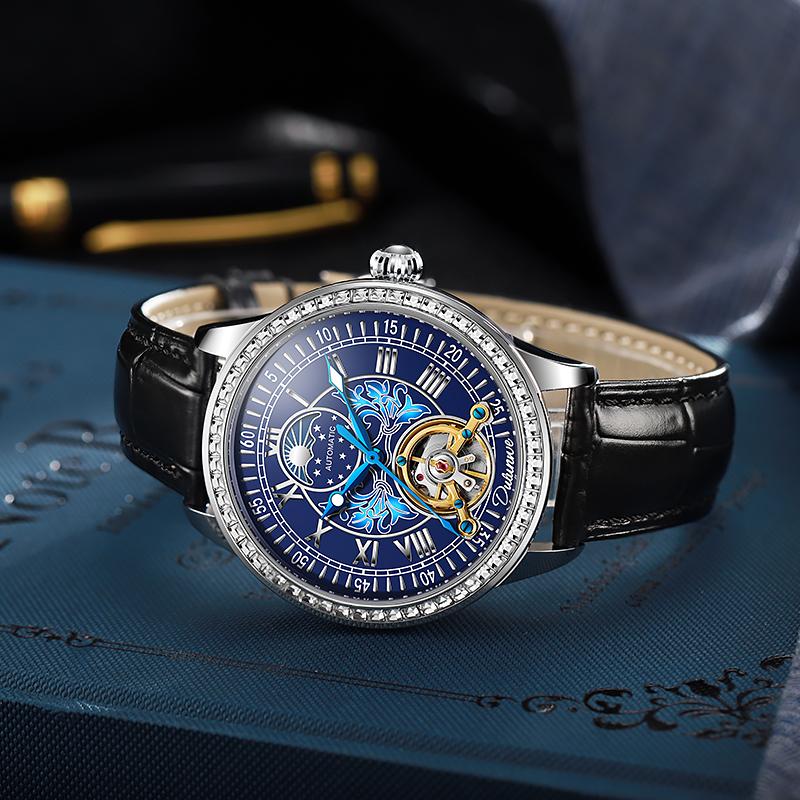 Top Brand Luxury Men's Mechanical Watch Luminous Leather Strap Waterproof Man Watch Top Brand Luxury Business Watch For Men