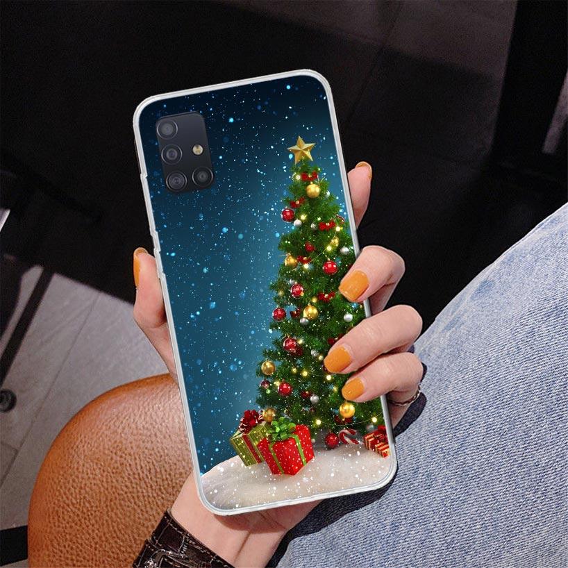 Merry Christmas Tree Snow Phone Case For Samsung Galaxy A52 A32 A22 A12 A51 A31 A50S A30S A20S A10S Note 20 Ultra 10 Plus S10 A7
