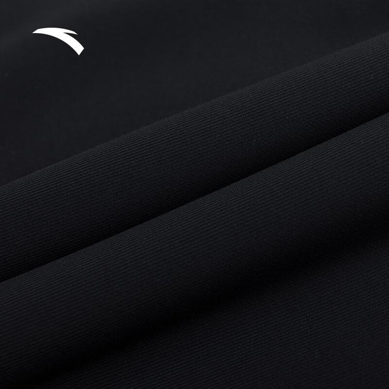 Anta Solid Color Tapered Knit Sports Pants Men Bottoms Black 152417330S-1