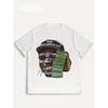 Men'S Short Sleeve T-Shirt Graphic Tee - Featuring A Crew Neck And A Basketball Player Design Dollar Bill S Casual Style White Ideal for Everyday