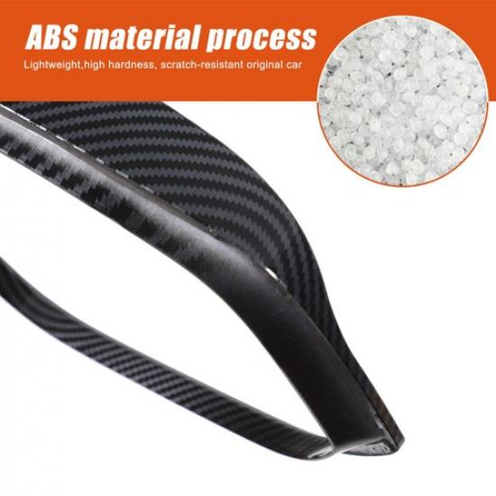 Carbon Fiber ABS Rearview Mirror Rain Visor Trim For Toyota Highlander -2024